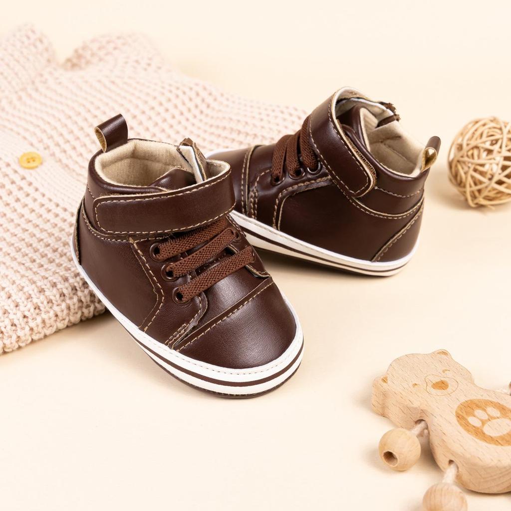 PU-Softsohlen High-Top-Sneaker für Babys (0-12 Monate)