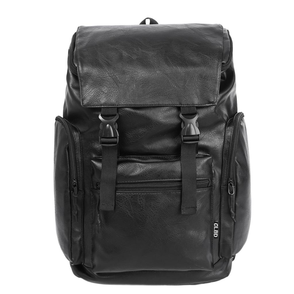 Schoolbagpu Backpack Men's Korean Version Fashion College Student Schoolbag Computer Bag Large Capacity Outdoor Leisure Travel Backpack