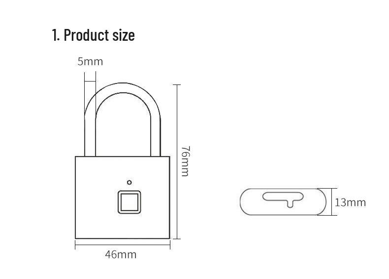 Smart Waterproof Outdoor Fingerprint Padlock: Rust-Proof, Anti-Theft, Password-Protected for Door & Cabinet Security