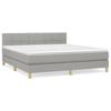 Maison Exclusive - Sommier à lattes de lit avec matelas Gris clair 180x200cm Tissu