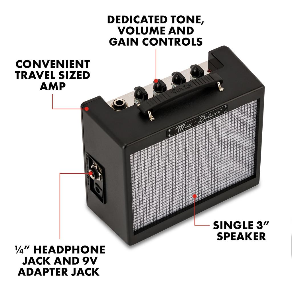 Fender Mini Deluxe Amp Guitar Amplifier Black