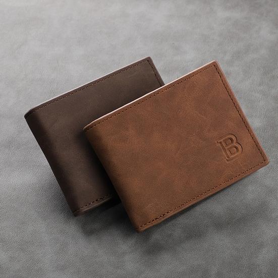 Herren Bifold Geldbörse Minimalistische Taschen-Kurzgeldbörse mit Reißverschluss-Münzfach Kartenhalter Geldbörse für Arbeit Reisen