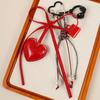 Premium sense pu bow love mini bag pendant ins wind mini earphone bag pendant keychain