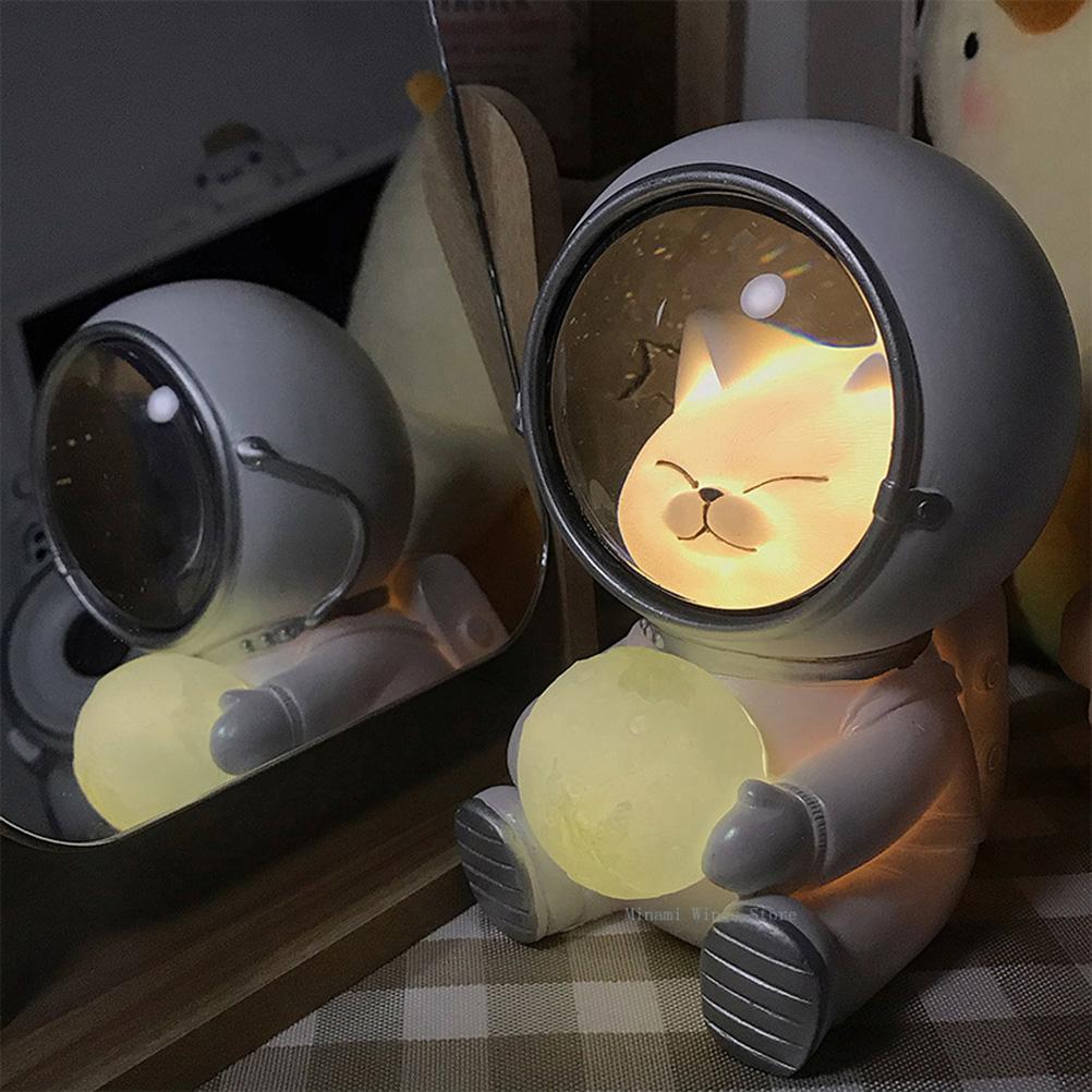 Cute Pet Spaceman Night Light Home Decoration Kids Gift Bedroom Ornaments