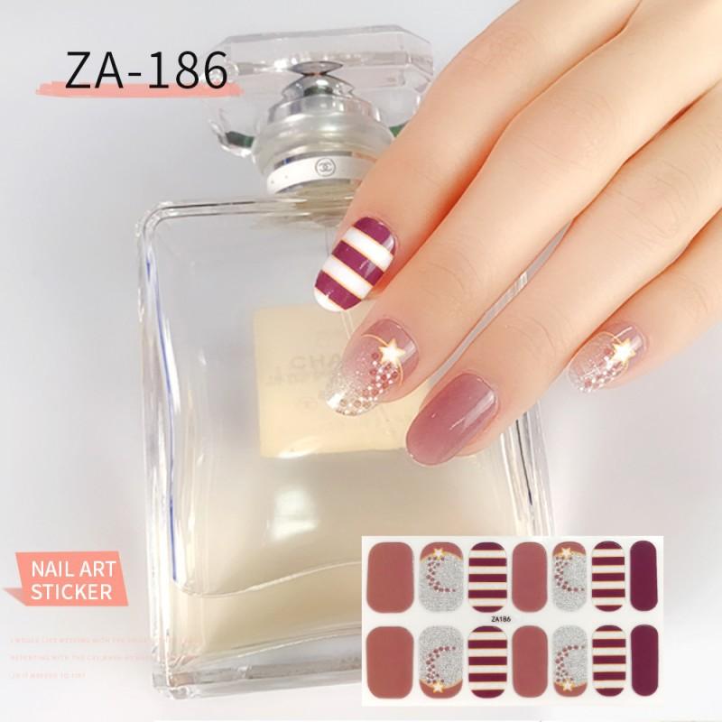 ZA Nail Sticker Full Nail Patch Nail Varnish Film Hand Nail Sticker Nail Tool Long-lasting Waterproof