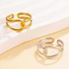 Stainless Steel Geometric Twist Openable Ring - Chic & Versatile Fashion Jewelry