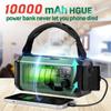 10000mAh Solar Kurbel Notfallradio NOAA/AM/FM Wetterradio mit Taschenlampe LED Leselampe SOS Alarm Kompass für Outdoor Survival