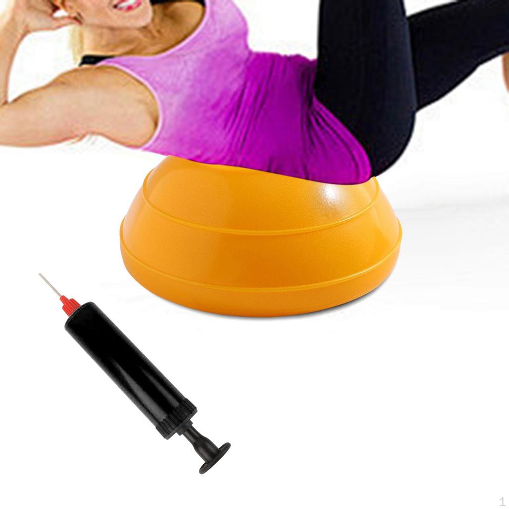 Half Balance Ball AntiSlip Portable, 6.3inch Dia, Versatile with Pump Strength Training Equipment