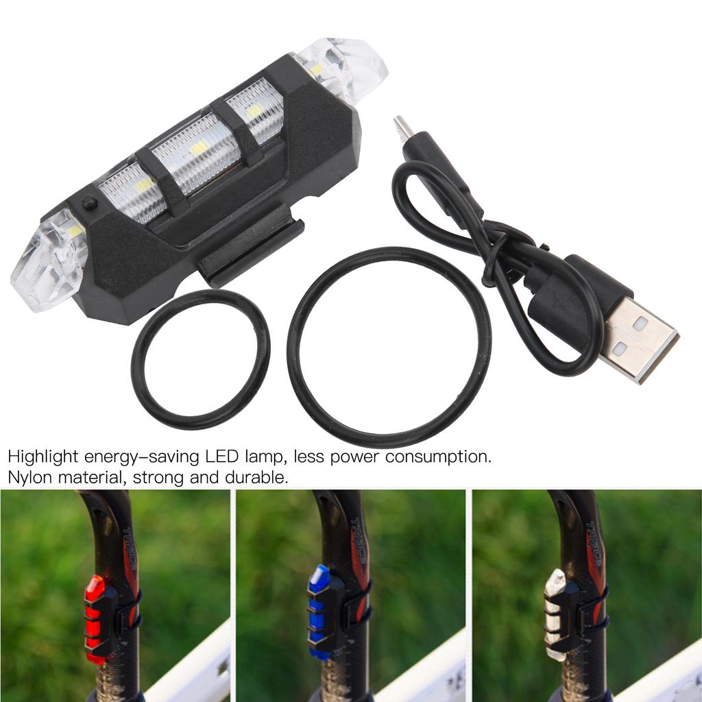 USB Rechargeable Wat proof Tail Light Cycling Rear LED Warning Light Cycling Accessory