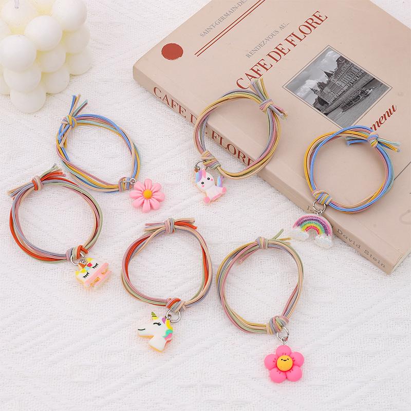In-Stock Daisy Flower Hair Ties - Cute, Elastic, Knotted Bands for Girls