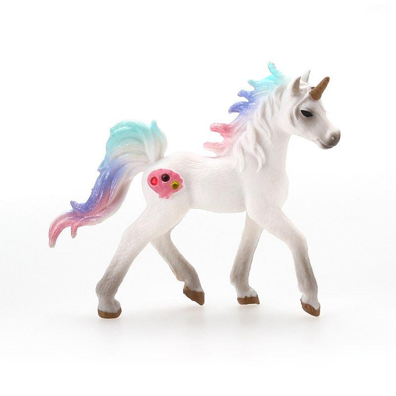 Kolorowa Zabawka Jednorożec Symulacja Mini Model Zwierzęcia Jednorożce Latający Koń Figurka Model Dzikie Figurki Zabawki Edukacyjne dla Dzieci Figurka