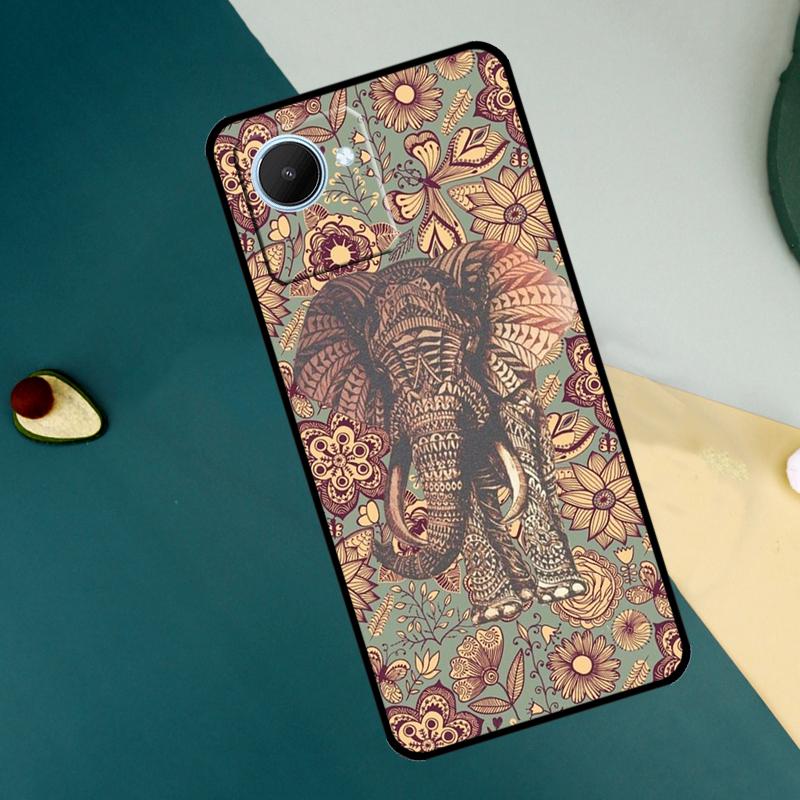 Elephant Mandala Aztec For Realme 15 14 10 11 12 13 Pro Plus C65 C67 C71 C63 C61 C55 C51 C53 C75 GT6 GT7 Pro Case