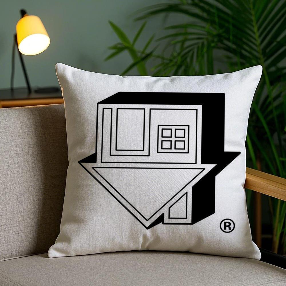 Logo Design N-Neighborhood Cushion Cover Soft Short Plush Double-Sided Printing Home Decor Machine Washable Pillow Case Gift