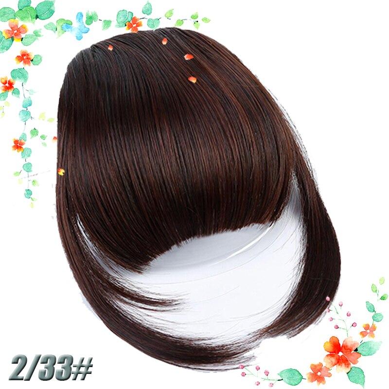

AOSI черно-коричневые волосы с челкой на заколке с челкой спереди, женские волосы на заколке для наращивания волос, аксессуары для волос