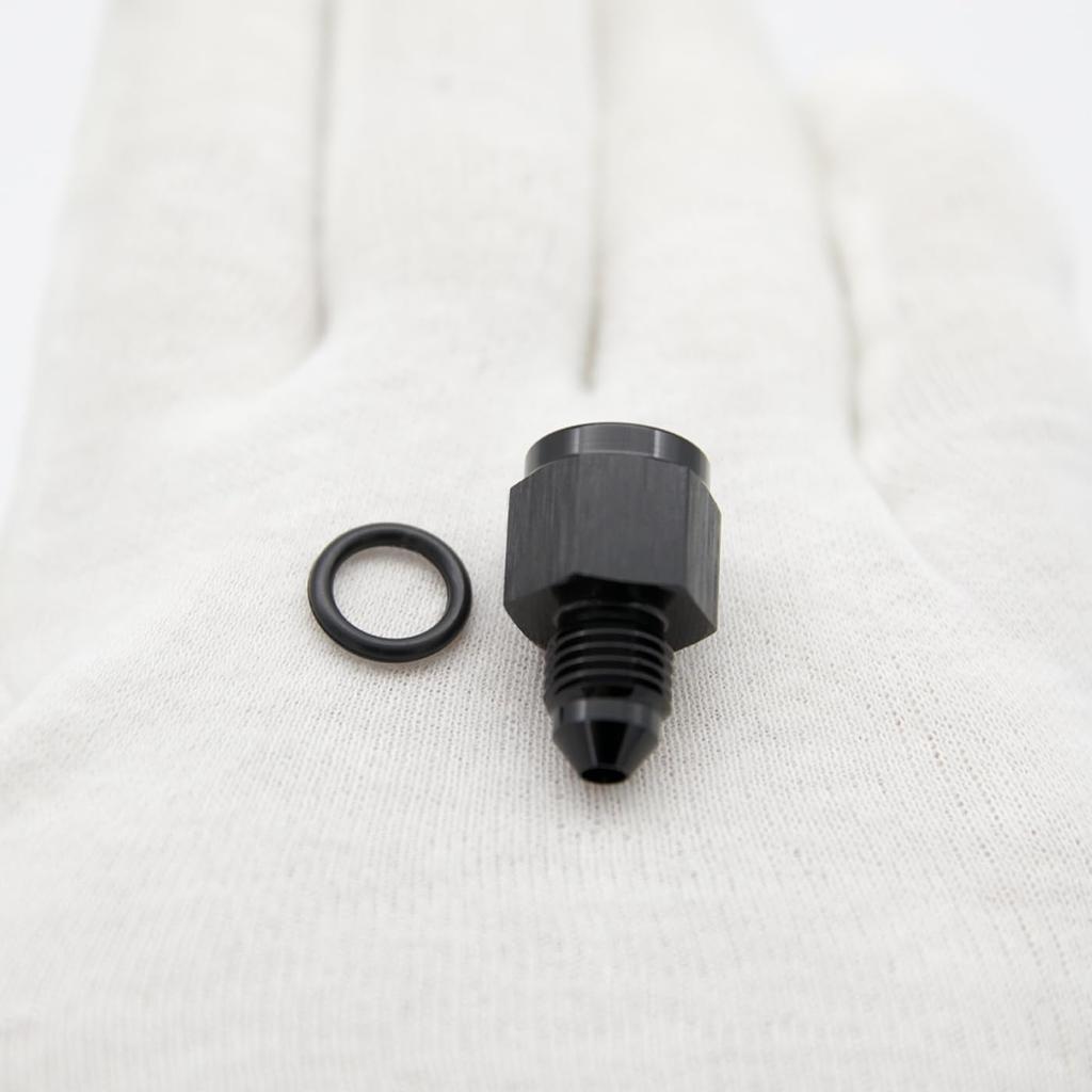 Female to Male Reducer 4AN to 3AN Reduce adaptor Aluminum JIC AN4 Female to Male AN3 Flare Thread Hose Reducing Fittings Black, Pack of 2