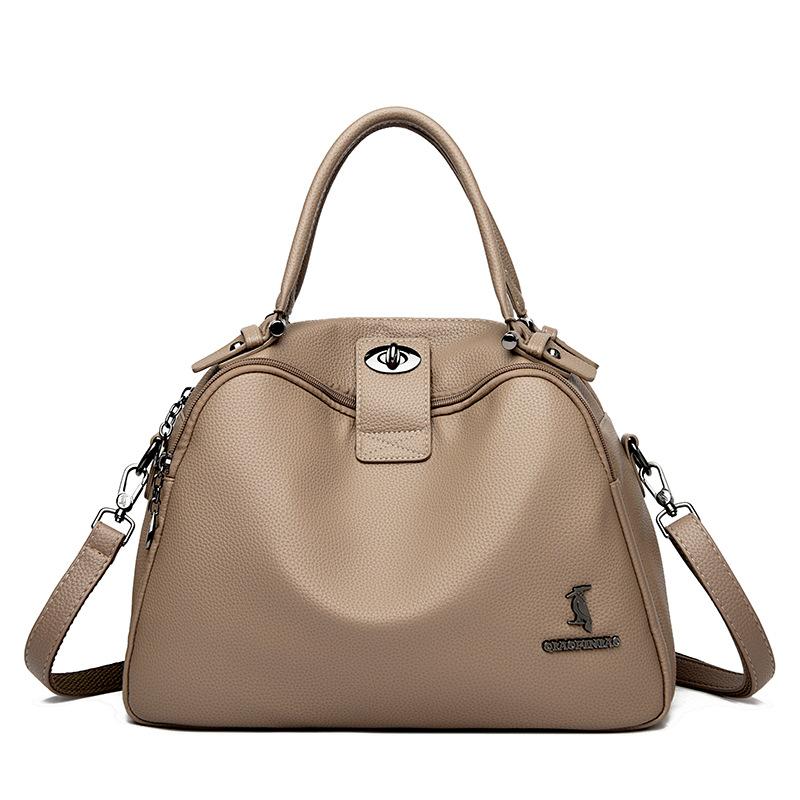 

Women s bag new women s portable medium mother bag large capacity lychee pattern shoulder messenger bag темные хаки