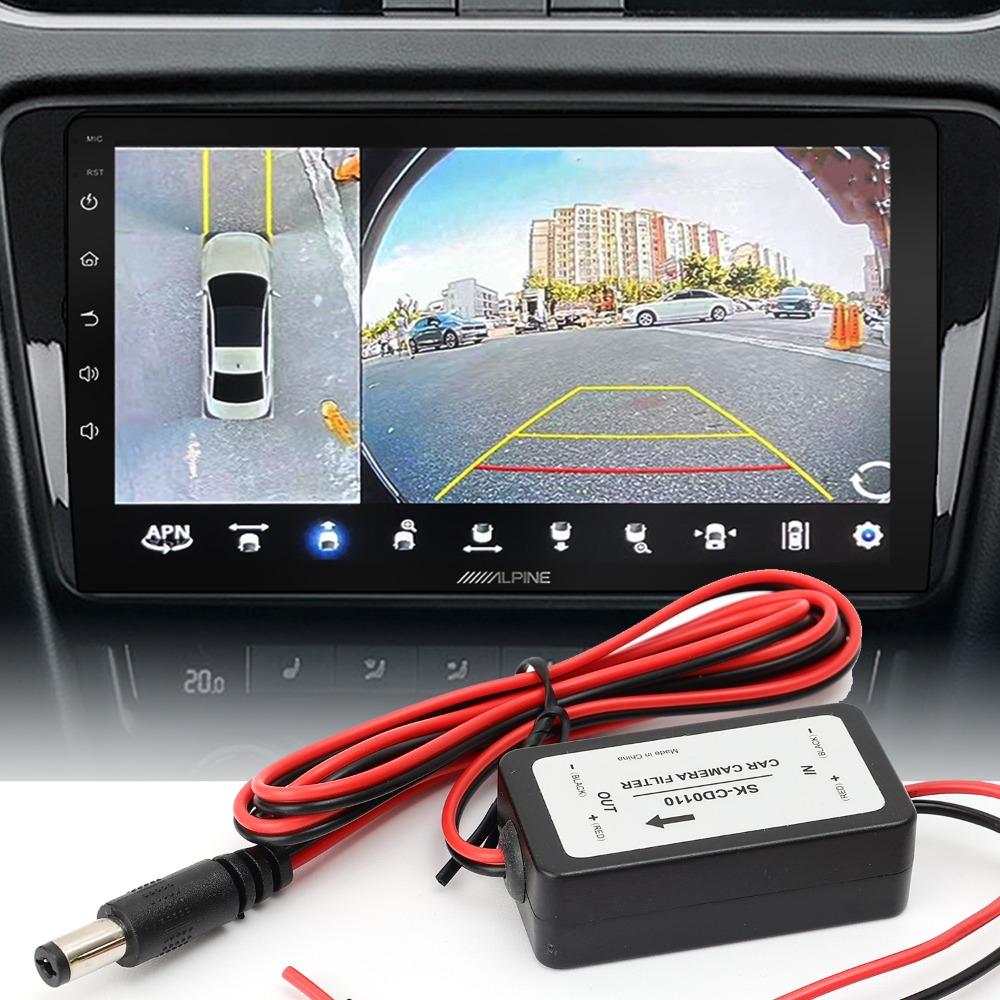 12V Anti-interference DC Power Relay Capacitor Filter Connector Auto Car Camera Filter for Car Parking Reverse Rear View Camera
