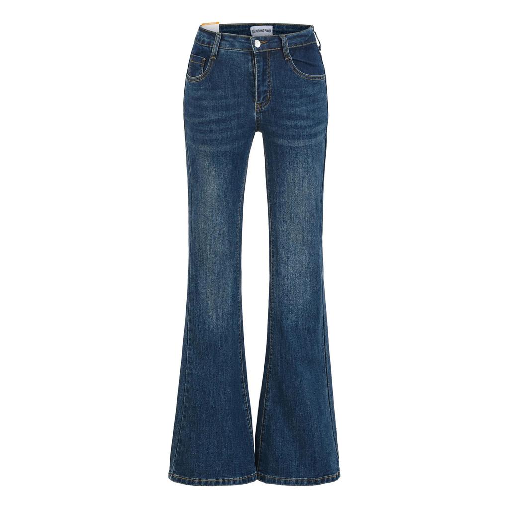 2025 A/W Women's High-Waist Stretch Bell Bottom Jeans for Fuller Hips and Slimming Effect