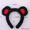 Cartoon Bear Plush Headband: Cute Bear Ears Rabbit Fur Hair Clip for Face Washing