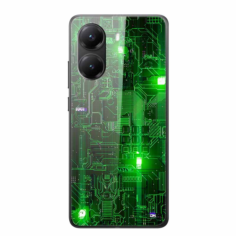 For Poco X7 Pro Glass Case Luxury Phone Back Capa Case for PocoX7pro X 7 Pro Hard Tempered Shield Animals Cartoon Lovely Cover