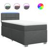 VidaXL Slatted Bed Base with Mattress Dark Grey 90x200 Cm Fabric 3288072