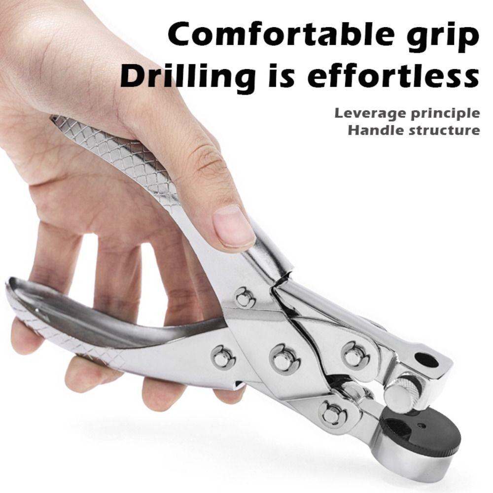Round Hole Holes Punching Pliers Carbon Steel Belt Puncher Eyelet Puncher  Crafts Tool