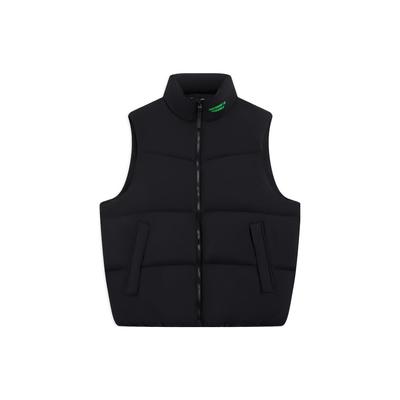 Li Ning Sports Lifestyle Series Solid Color Logo Letter Badge Zipper Sleeveless Vest Men Vests Black AMRS085-4