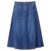 Women's Lyocell Cool-Touch A-Line Denim Midi Skirt