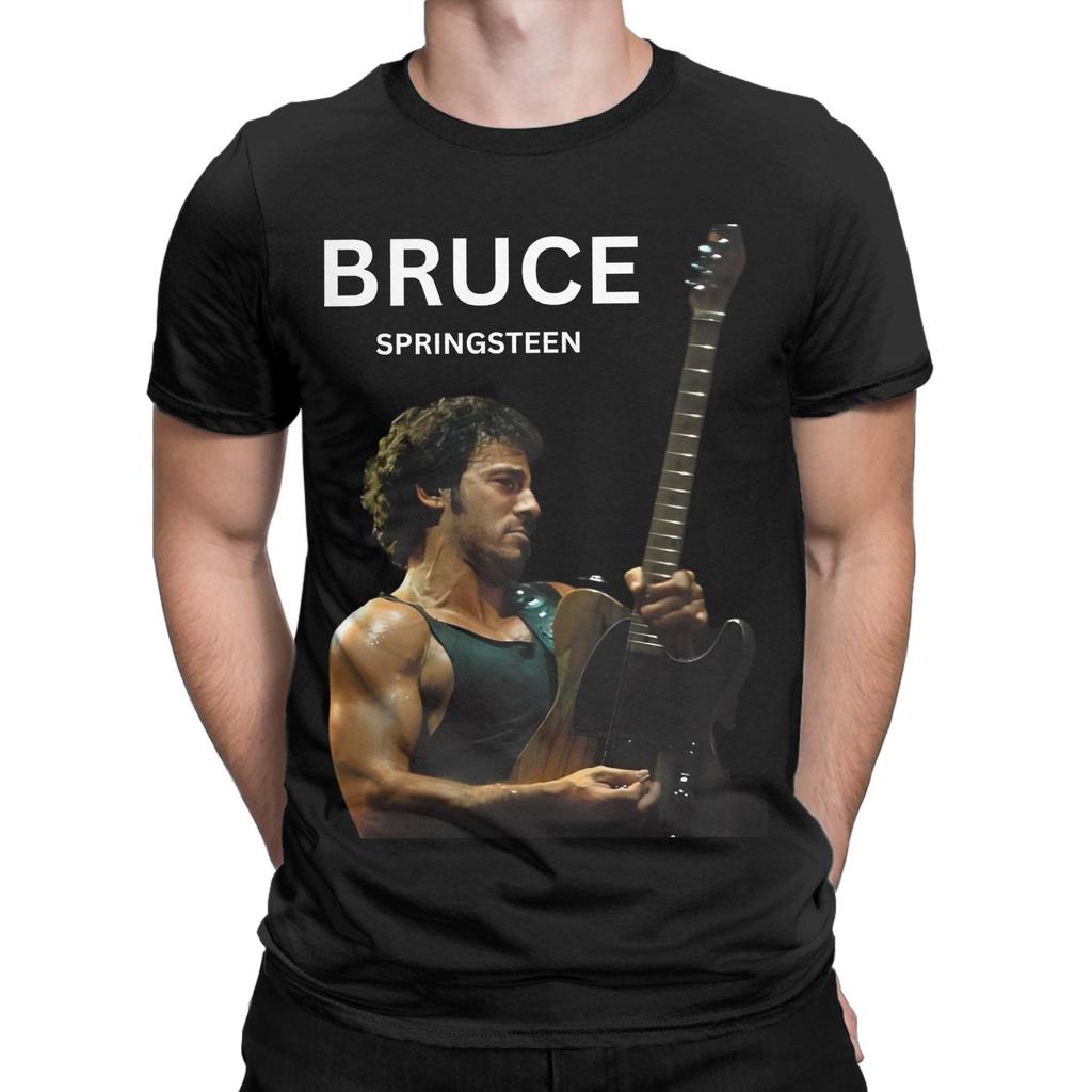 Men T-Shirt Bruce Springsteens Amazing 100% Cotton Tees Short Sleeve  T Shirts Round Collar Clothing 4XL 5XL 6XL