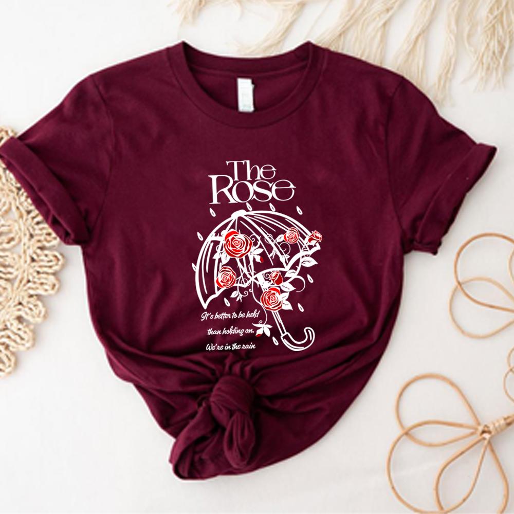 Shes In The Rain T Shirt The Rose Kpop Shirts Dawn To Dusk Tour Tees Kpop Rock Tops Fan Gift Tee Women Short Sleeves Top