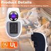 Portable Plug In Heater, 500W Small Electric Heater with Overheat Protection, Adjustable Electronic Thermostat, Precise LED Display Wall Outlet Space