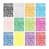 12 Sheets Alphabets Number Sticker for Sign, Scrapbooking, Crafts and Decoration Multicolour Letter Number Sticker