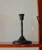 Black Wrought Iron Retro Candlestick Ornament for Christmas, Halloween, Weddings