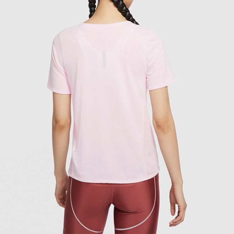Nike City Sleek Dri-Fit Running Short-Sleeve T-Shirt Women Tops Foam-Pink CU3235-663