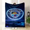 Manchester City Designed Flannel blanket for bedroom, living room, sofa, and nap