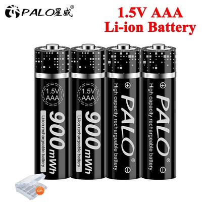 PALO New 1.5V AAA Rechargeable Battery 900mWh 1.5V Li-ion Lithium Li Ion 3A Aaa Batteries for Toy Car Camera Flashlight