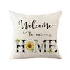 Home Decoration Pillowcase Set Watercolor Plaid Sunflower Pillowcase Spring High-end Home Cushion Cover