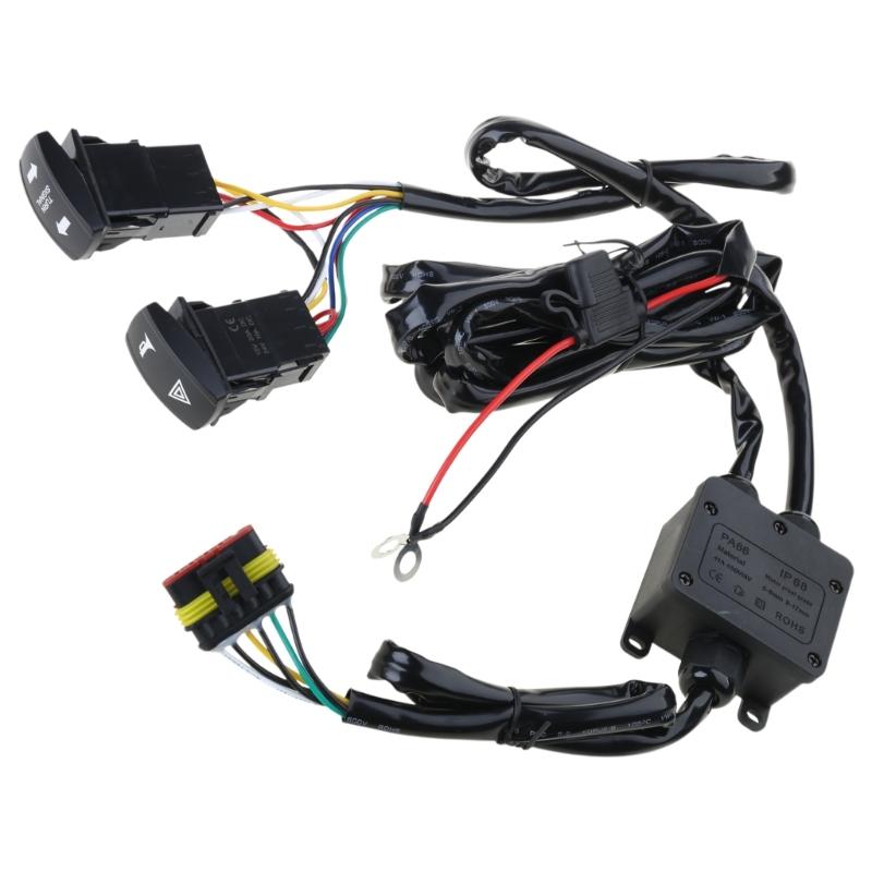 ATVs Turn Signal Kit Featuring High Brightness Lights With Intuitive Rockers Switch Suitable or Improved Driving Safety