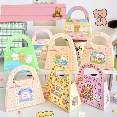 5/10/20Pcs Cute Cartoon Tote Gift Box Storage Bag Snack Bag Children's Day Souvenir Handheld Packaging Bag Paper Gift Boxs 2025