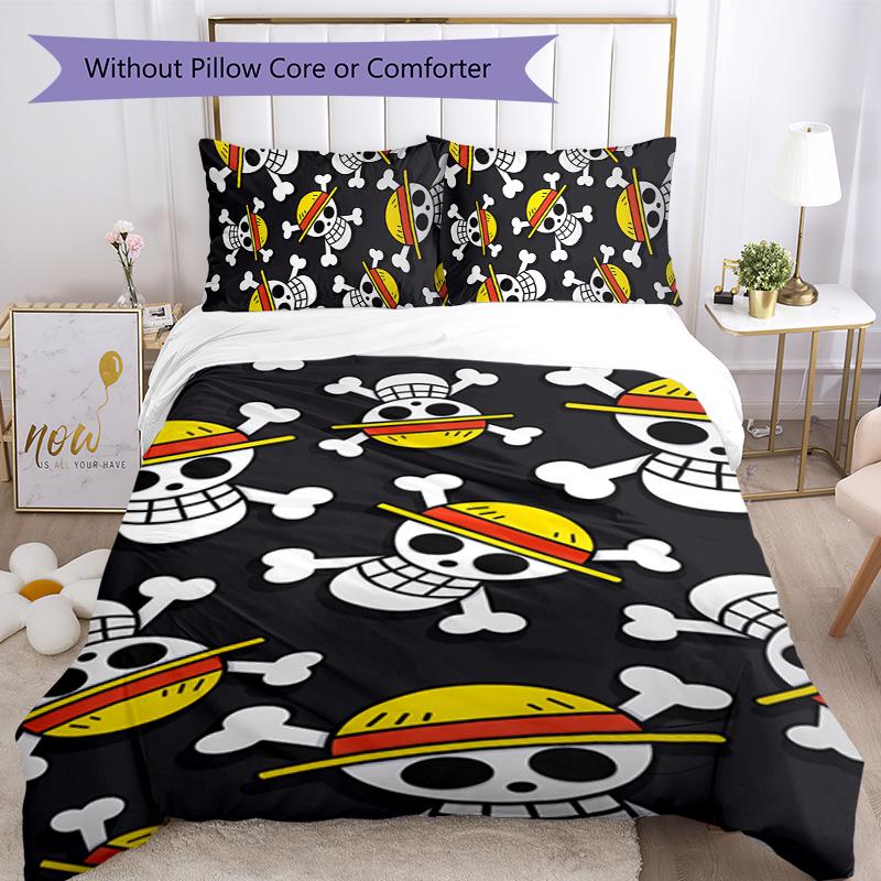 ONE PIECE 3pcs Bedding Set Duvet Cover Closure Includes 1 Duvet Cover & 2 Pillowcases for All Seasons Bedroom Home Dorm Decor
