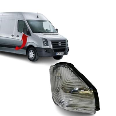 Boční zrcátko blinkr bílé pravá strana pro Mercedes Sprinter Volkswagen Crafter 2007-2019 OEM 2E0953050A