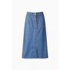 Denim Skirt Button Line Bask94631