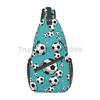 Soccer Ball Print Sling Bag Cool Football Art Pattern Crossbody Backpack Casual Chest Bag Lightweight Daypack for Travel Sports