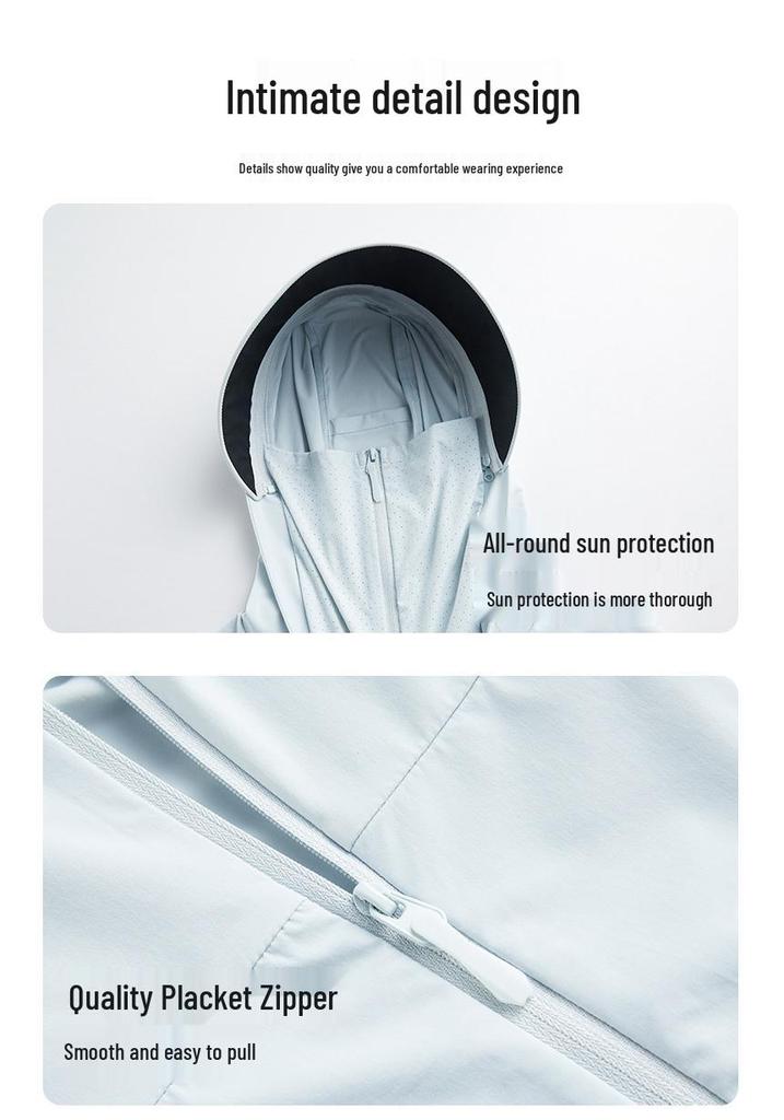 8118 Ice Silk UPF50+ Sun Protection Hoodie - Unisex Summer Outdoor Casual Wear