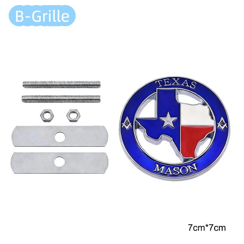 3D Metal Texas Badge For Vehicle J-EEP Wrangler R-aptor SUV Modification Accessories