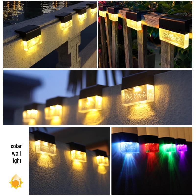 Solar-Powered Waterproof Outdoor Wall & Fence Light for Garden, Yard, Balcony, and Courtyard Atmosphere