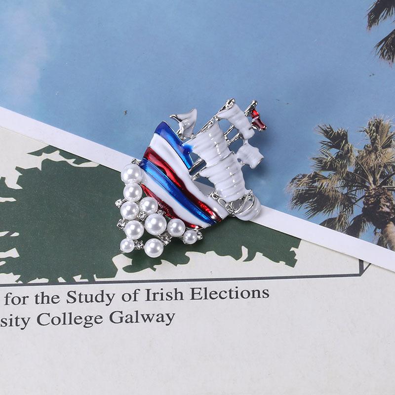 Broche créative en alliage, goutte d'huile, perle, accessoire de mode simple et tendance pour vêtements