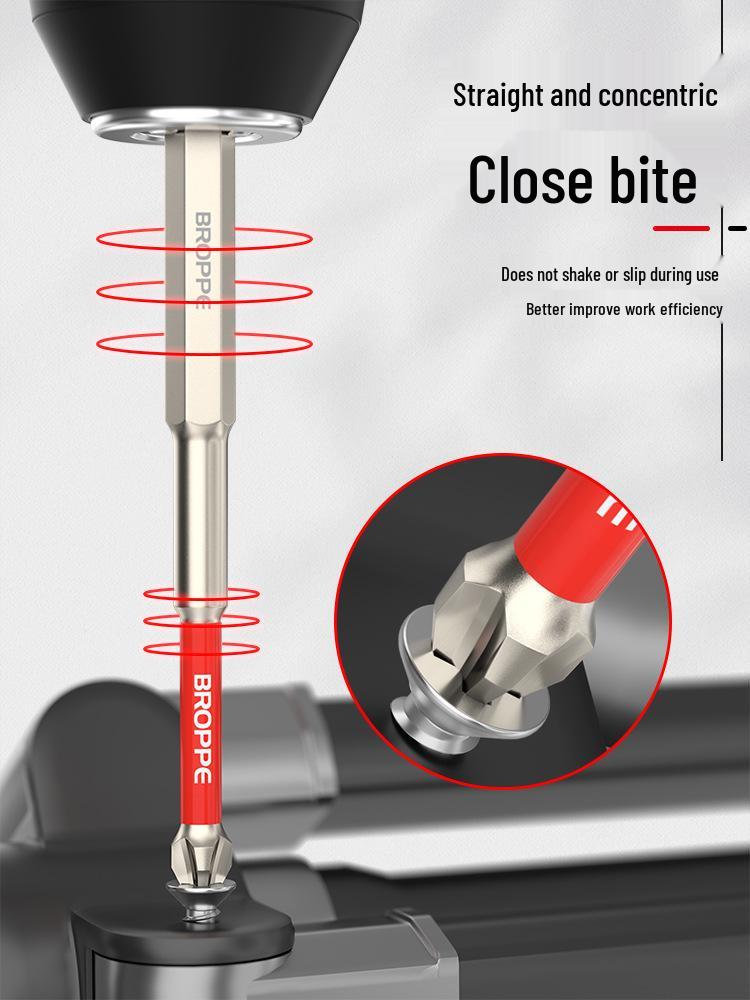 Impact-Resistant Magnetic Phillips Screwdriver Bit Set - High Torque, Non-Slip S2 for Electric Drills.