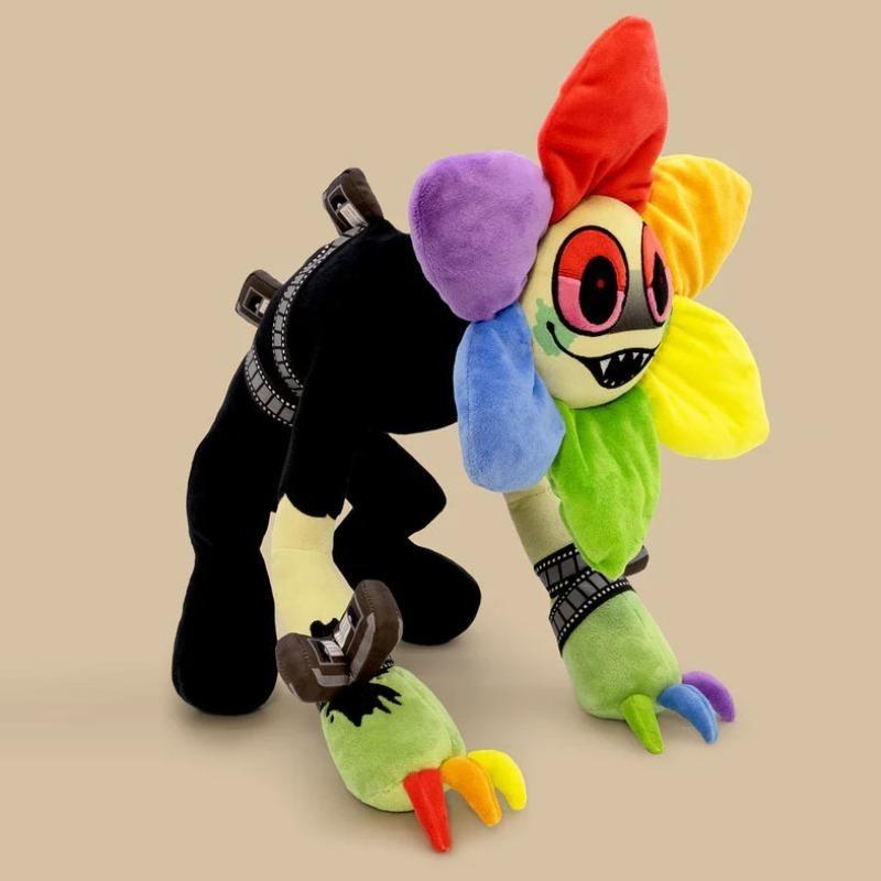 Peluche Mostro Fiore Arcobaleno Morbido Giocattolo Ripieno Personaggio Gioco Horror Bambini Fan Regalo di Compleanno Decorazione Casa Halloween