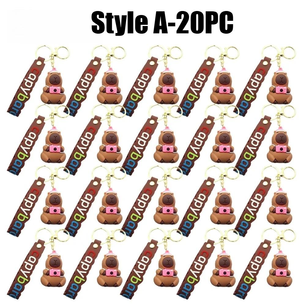 Cute Capybara Keychain Backpack Charm Adorable Kawaii Water Pig Key Ring Accessory Gift for Friends Animal Lover Present